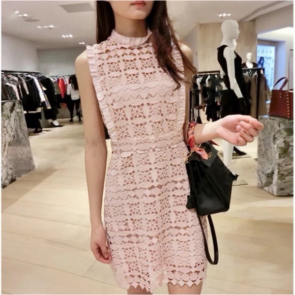 Peach Crochet Lace Dress ✨ - Picture 5 of 11